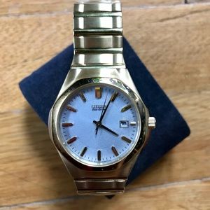 Citizen Eco-Drive gold tone watch